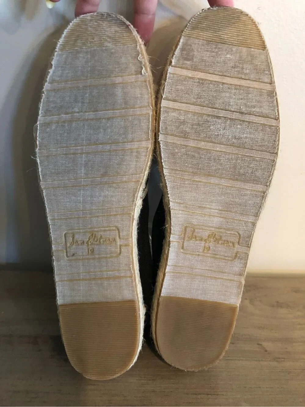 NWOB Sam Edelman sz 10 Striped Espadrille Flats Slip-on Nautical Coastal